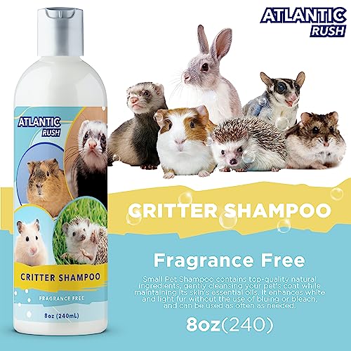  Critter Shampoo For Small Pets - 8oz Small Animal Fragrance Free Shampoo - Pet Shampoo For Small Critters Including Ferrets, Guinea Pigs Ferrets, Hedgehogs, Sugar Gliders, Rabbits, And Hamster