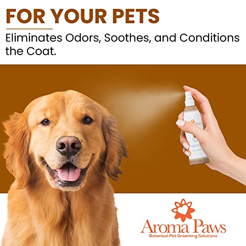  Aroma Paws Dog Coat Conditioning Spray - Pet-Friendly Detangler Spray With Natural Essential Oils For Dogs - Daily Dog Spray To Eliminate Odors And Knots - Coconut Papaya 4.5 Oz