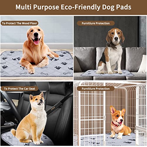  6 Pack Washable Dog Pee Pads 18x24 Inch, Reusable Puppy Training Pads Non-Slip Waterproof Potty Mat For Training, Travel, Whelping, Housebreaking, Incontinence (18x24 Inch)