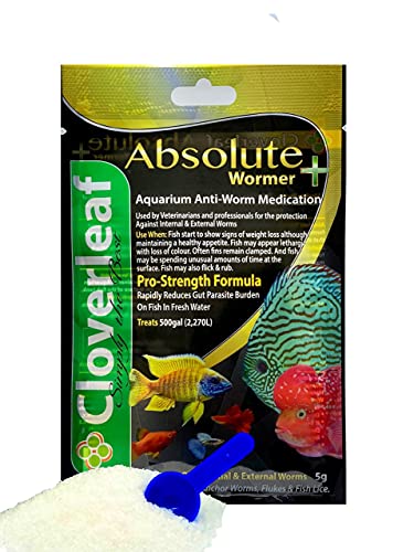  Plymouth Discus Product WORMER Plus - Freshwater And Saltwater Fish Powder Medication. With Parasites And Flukes. (5G - Treats 600 GALLONS)