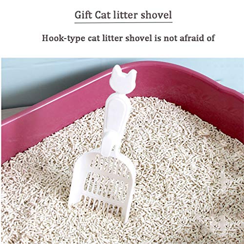  Dxjsf Pet Pan Toilet Fully Enclosed Cat Litter Cat Toilet Deodorant Anti-Splashing Cat Pot Large Flip Cat Litter Cat Supplies For Kitten Small Pets (Color : Gray)