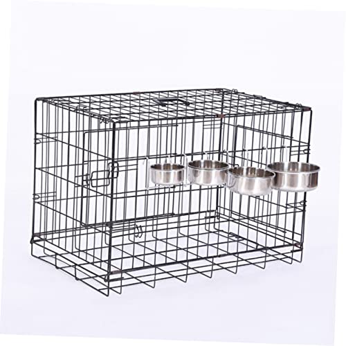  2 Sets Stainless Steel Hanging Bowl Bunny Water Bowl Birdcage Bird Feeder Stainless Steel Pet Tableware Bird Water Feeder Bird Cage Water Bowl Hanging Pet Bowl Small Bird Feeder