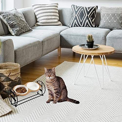  POPETPOP Black Utensil Holder Raised Cat Bowl Stand Iron Metal Cat Feeding Dish Holder Pet Food Bowl Rack For Cat Dog Neck Water Dispenser Stand Water Dispenser Stand Water Dispenser Stand