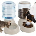  Automatic Dog Cat Feeder And Water Dispenser Set, Gravity Pet Feeding Station And Water Bowl Dispenser For Small Medium Large Pet Puppy Kitten Rabbit Bunny, 3.8L Large Capacity(Marble)