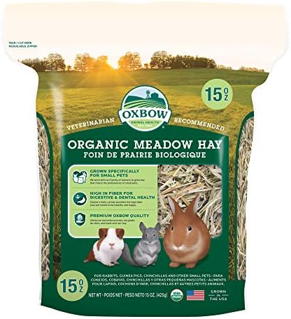  Oxbow Animal Health Meadow Hay - All Natural Hay For Rabbits, Guinea Pigs, Chinchillas, Hamsters & Gerbils - 40 Oz.