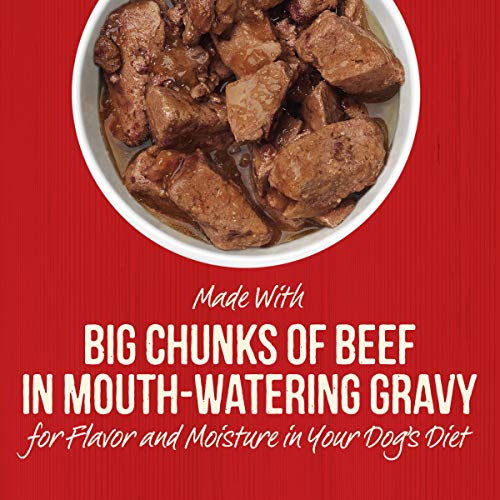  Merrick Chunky Grain Free Wet Dog Food, Big Texas Steak Tips Dinner Canned Dog Food - (12) 12.7 Oz. Cans