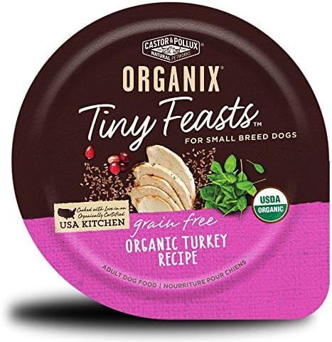 Castor & Pollux Organix Tiny Feasts Grain Free Wet Dog Food (12) 3.5 Oz Tubs