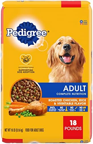  Pedigree Complete Nutrition Adult Dry Dog Food Roasted Chicken, Rice & Vegetable Flavor Dog Kibble, 40 Lb. Bag