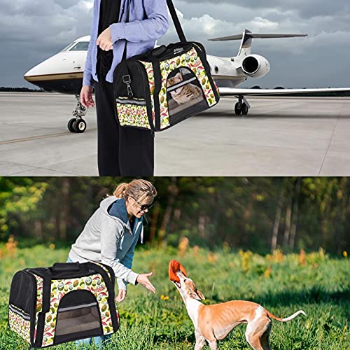  Pet Carrier Cute Sushi Japanese Food Soft-Sided Pet Travel Carriers For Cats,Dogs Puppy Comfort Portable Foldable Pet Bag Airline Approved
