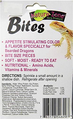  Nature Zone Nutri Bites For Bearded Dragons 2 Oz - Pack Of 10
