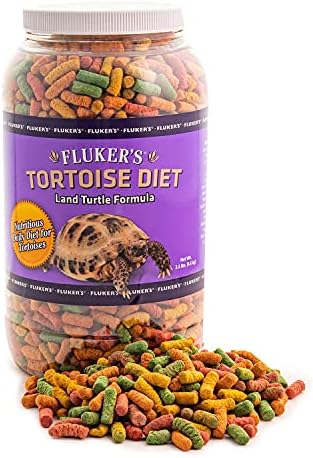  Fluker's Tortoise Diet, Large Pellet Food - Land Turtle Formula, 3.5lbs