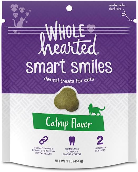  WholeHearted Catnip Flavor Cat Dental Treats, 16 Oz.
