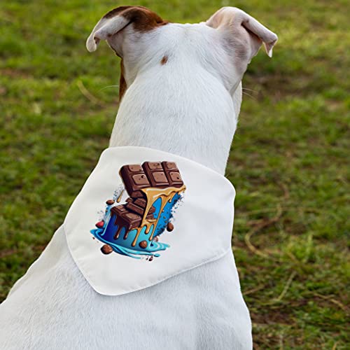 GENERIC Chocolate Pet Bandana Collar - Food Scarf Collar - Best Design Dog Bandana - S