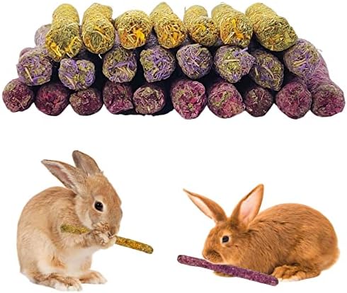  Hamiledyi 72PCS Timothy Hay Sticks Rabbit Chew Toys Mixed Natural Bunny Molar Sticks Guinea Pig Molar Rod Treats For Chinchilla Hamster And Other Small Animals Molars Snack Toys