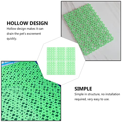 TEHAUX 6 Pack Rabbit Cage Mat Pet Cage Mats, Pet Mat For Bunny Feet Pads For Pet, Small Animal Resting Mats For Pet Cats Dogs Hamster Rat Chinchilla (Random Color)