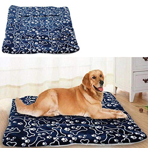  SENERY Bone Fish Deer Design Pattern Pet Blanket Thick Soft Flannel Carpet Cute Cat Dog Puppy Mat