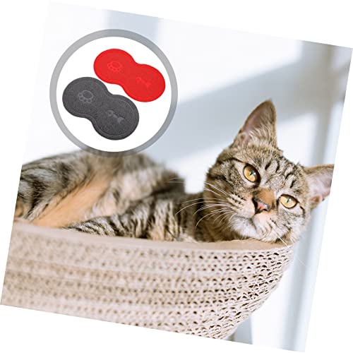  Cat Litter Cat Litter 2 Pcs Washable Water Dog Claw Type Puppy Cat Dish Paws Grinding Animal Mat Cats Anti- Feeding Bowl Non- X Pet Light Skid Cleaning Dogs Anti Pad Food Toy