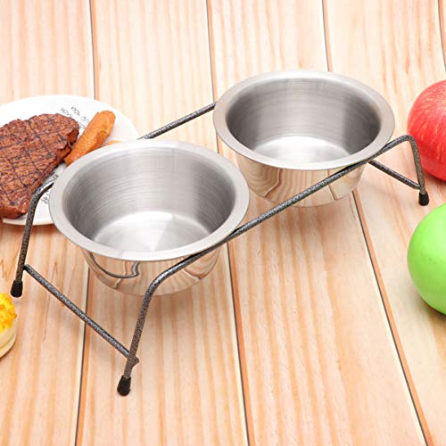  Balacoo Bowls Water Bowl Double Dog Bowl Stainless Steel Iron High Stand With Iron Frame Cat Pet Puppy Meal Water Food Bowl Fedding Supplies Dog Ceramic Dog Ceramic Dog Ceramic Dog Bowls