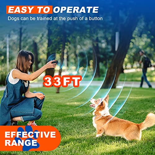  Anti Barking Device, 3 Mode Upgraded Dual Sensor Dog Barking Control Devices, 33Ft Ultrasonic Dog Barking Deterrent Pet Behavior Training Tool For Almost Dogs Indoor Outdoor
