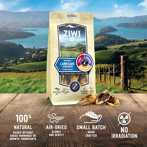  ZIWI Dog Chews And Treats – All Natural, Air-Dried, Single Protein, Grain-Free, High-Value Treat, Snack, Reward (Lamb Ears) 2.1 Ounce (Pack Of 1)