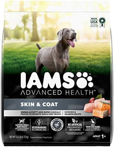  IAMS Advanced Health Skin & Coat Chicken And Salmon Recipe Adult Dry Dog Food, 13.5 Lb. Bag