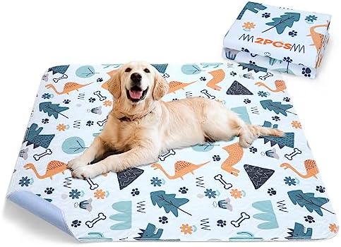  Washable Pee Pads For Dogs, 2 Pack Large 36"x41" Super Absorbent Reusable Dog Training Pads, 100% Waterproof Non-Slip Pee Pads Whelping Pads Dog Playpen Indoor Dog Cage Pads Dog Mat Pet Supplies