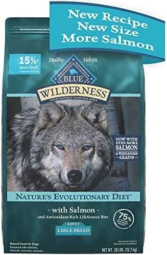 Blue Buffalo Wilderness High Protein Natural Large Breed Adult Dry Dog Food Plus Wholesome Grains, Chicken 24 Lb Bag