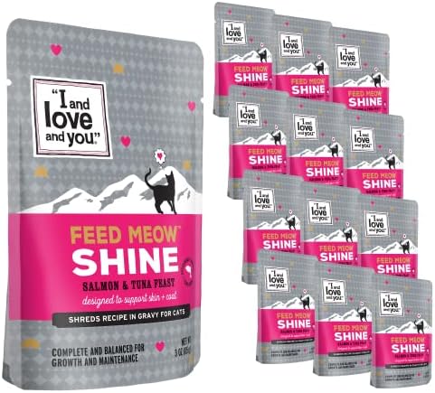  "I And Love And You" Feed Meow Wet Cat Food Toppers, Tummy Formula With Tuna And Pumpkin, Digestive Support, Grain Free, No Fillers, Prebiotics And Probiotics, 3oz (Pack Of 12)