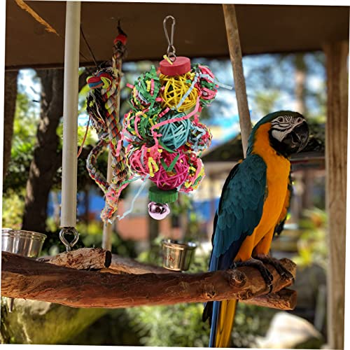 POPETPOP 3pcs Parrot Chew Toy Bird Toys For Parakeets Chewing Toys Bird Toys For Conures Chew Toys Indoor Playset Birds Toys Chewing Toys For Parrots Parakeet Swing Bird Foraging Toys Large