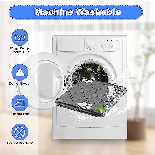  Yuehuam Washable Pee Pads For Dogs, 2 Pack Fast Drying Reusable Dog Training Pads, Super Absorbent Waterproof Whelping Training Mat For Puppy/Senior Dog Indoor, Outdoor And Car Travel