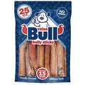  ValueBull Bully Sticks For Dogs, Jumbo 5-6 Inch, Varied Shapes, 25 Count - All Natural Dog Treats, 100% Beef Pizzles, Single Ingredient Rawhide Alternative