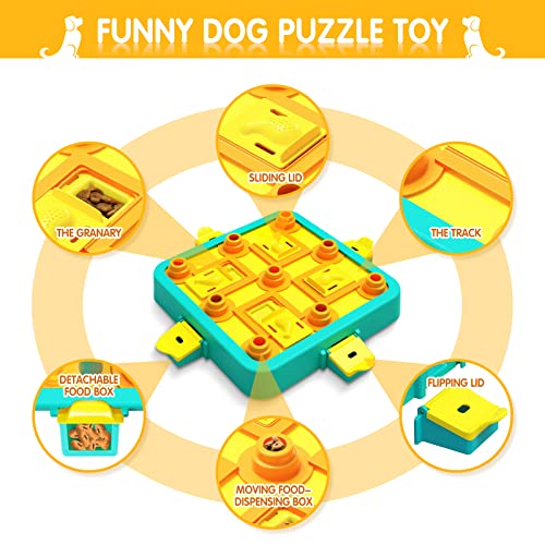  Dog Puzzle Toys, IFurffy Mentally Stimulating Toys For Dogs IQ Training, 3 In 1 Dog Puzzle For Large Medium Small Dogs, Dog Treat Puzzle For Slow Down Eating