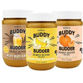  Pumpkin Pup + Ruff Ruff Raw + Barkin Banana Buddy BUDDER, 100% Natural Dog Peanut Butter, Healthy Dog Treats - Made In USA (Set Of 3)
