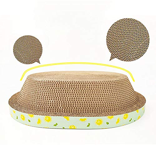  Fhony Cat Scratching Column Relaxing Bed Cat Scratching Board With Catnip Durable Recycled Board Cushion To Prevent Furniture Damage Cat Scratcher Bowl For Kittens Cat Nest,Large