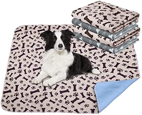  Pee Pads For Dogs Reusable Washable,2 Pack Well Made Dog Training Waterproof Pet Pads For Dog Bed Mat,Puppy Pads Extra Large ,Leak Proof Super Absorbent Whelping Pads ,48x60 Inch,Brown+Gray