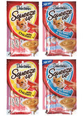  Delectables Hartz Squeeze Up Cat Treats Variety 4 Pouch Bundle Of 2 Flavors; 2 Pouches Of Each Flavor (2.0 Oz Each) (Chicken, Tuna & Shrimp)