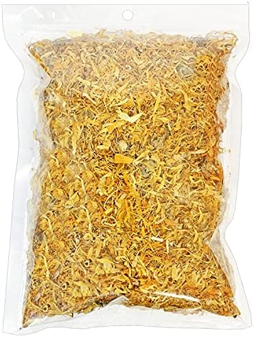  Calendula Flower Treat (4 Oz.) - Healthy Natural Dried Flower Herbivore Treat - Chinchillas, Guinea Pigs, Rabbits, Prairie Dogs, Degus, Hamsters, Rats, Squirrels, Sugar Gliders & Other Small Pets