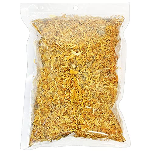  Calendula Flower Treat (4 Oz.) - Healthy Natural Dried Flower Herbivore Treat - Chinchillas, Guinea Pigs, Rabbits, Prairie Dogs, Degus, Hamsters, Rats, Squirrels, Sugar Gliders & Other Small Pets