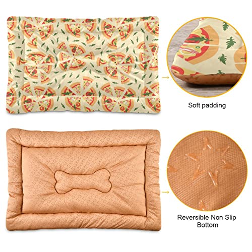  Food Pizza Dog Bed Cat Bed Soft Comfortable Pet Bed Non-Slip Calming Kennel Pad For Small Medium Large Dogs Cats 2116505