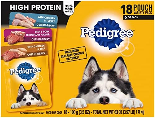  PEDIGREE CHOICE CUTS IN GRAVY Adult Canned Soft Wet Dog Food Variety Pack, Prime Rib, Rice & Vegetable Flavor And Roasted Chicken, Rice & Vegetable Flavor, 13.2 Oz. Cans (Pack Of 12)