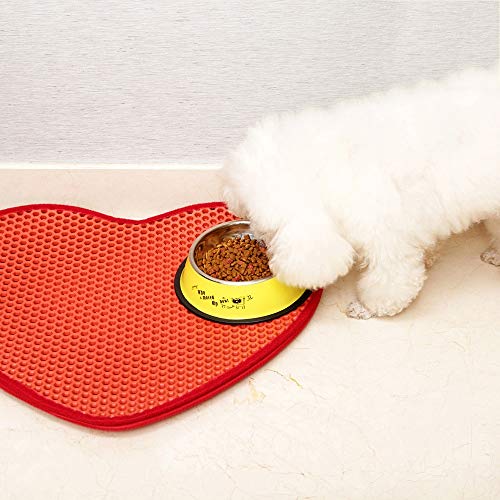  Zhengtufuzhuang Double Dog Litter Mat EVA Dog And Cat Pet Mat Ribbon + Velcro Edge Portable (Color : Black)
