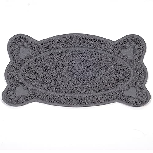  Small Night Light Bone Shape Cat Litter Mat Cat Bowl Mat Dog Pet Water Feeding Food Dish Tray Mat For Cat Litter Box Breathable Pet Cat Litter Mat Soft On Paws And Washable (Color : S, Size : C)
