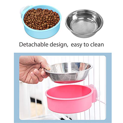  Small Dog Bowl For Cage Bird Bowl Cat Bowl For Cage Stainless Steel - 2 PCS
