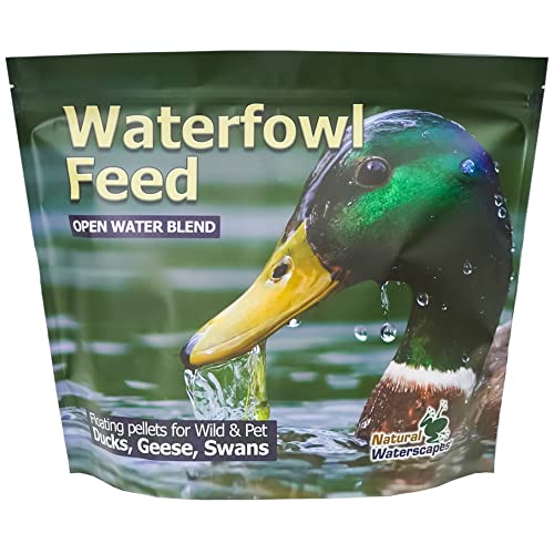  Natural Waterscapes Waterfowl Feed | Floating Pellets For Duck, Swan, Goose | 5 Lb Resealable Bag | Use For Wild Duck, Pet Duck