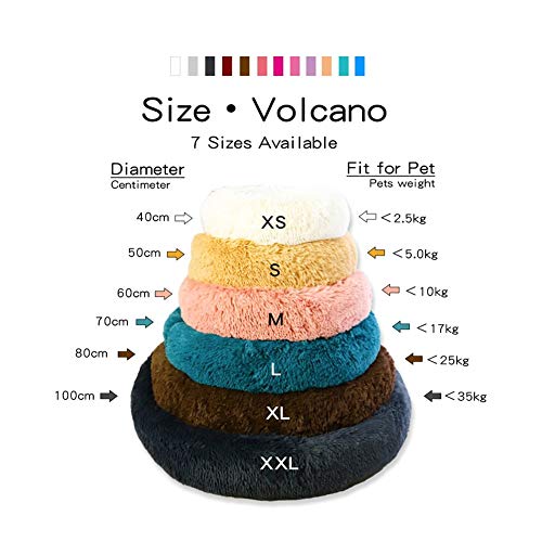  YangYan Kennel Round Pet Cat Bed Soft Plush Cat Dog House Matress Mat Winter Puppy Warm Nest Soft Pet Cat Sleeping House (Color : Grey, Size : 35cm)