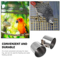  BIENKA 1pc Outdoor Pigeon Hanging African Water Cm Basket Food Feeding Gray Holder Attracting Bowl Cage Double Container Parrot With Birds Feeder Waterer Clip Supplies Drinking Stainless Bowl