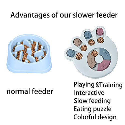  NENGISK Dog Slow Feeder, Food Treat Dispenser, Interactive Training Toy, Playing Feeder, Improve Intelligence, Fun Puzzle Game Toy For Pets, Aid Pets Digestion ABS Colorful Medium Size (Green)