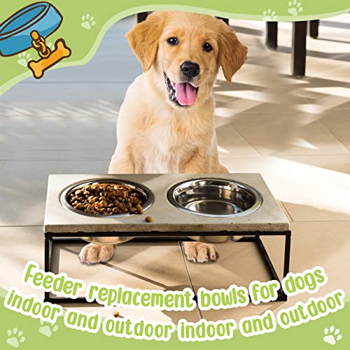  6 Pcs Stainless Steel Metal Dog Bowls Replacement Basic Dog Bowls Thickened Dog Water Bowls Set Travel Kennel Food Dish Bowls No Spill For Small Medium Large Dogs, Dishwasher Safe (6.9 Inch)