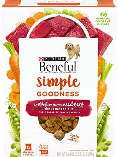  Purina Beneful Dry Dog Food, Simple Goodness With Farm Raised Chicken - (4) 12 Ct. Boxes