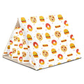  Y-DSIWX Guinea Pig Hideout House Bed, Burger Donut Hot Dog Pizza Flat Food Pattern Rabbit Cave, Squirrel Chinchilla Hamster Hedgehog Nest Cage